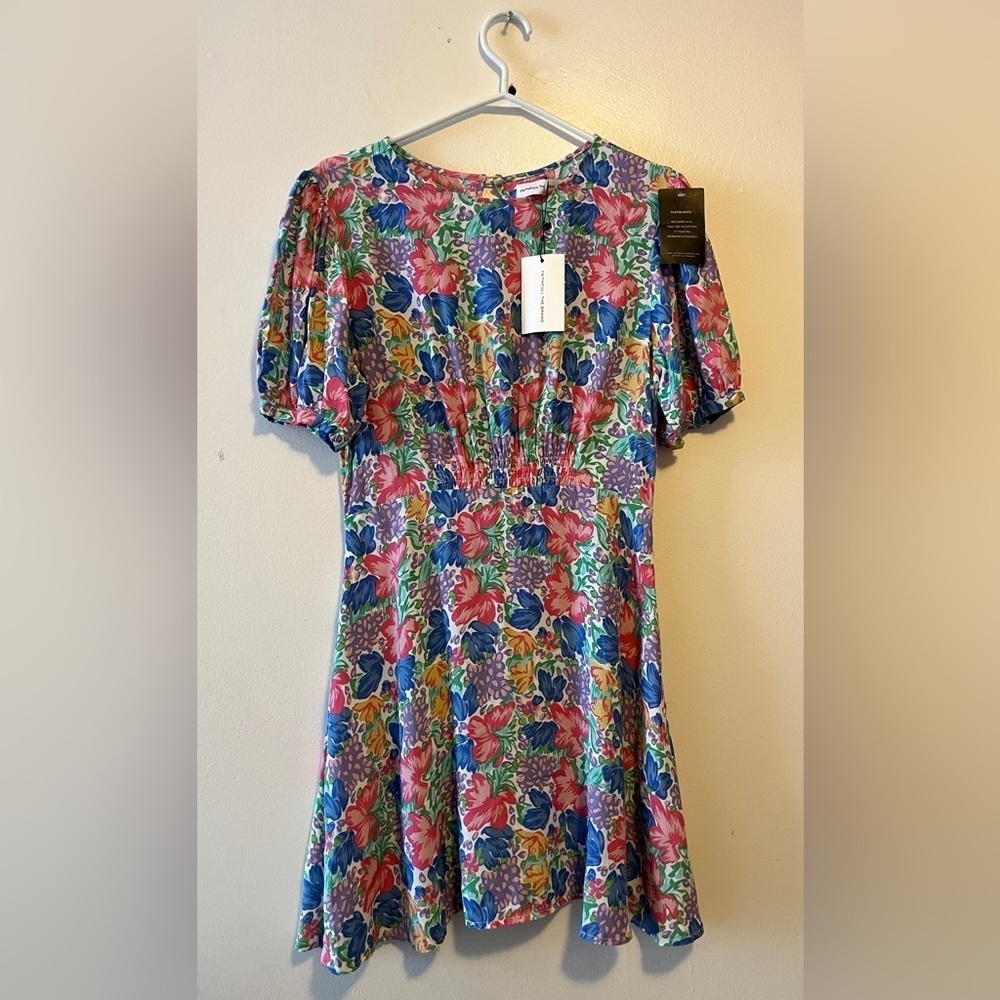 FAITHFULL THE BRAND Sidonie Mini Dress in Jemima Floral Size Small NWT - Picture 3 of 10